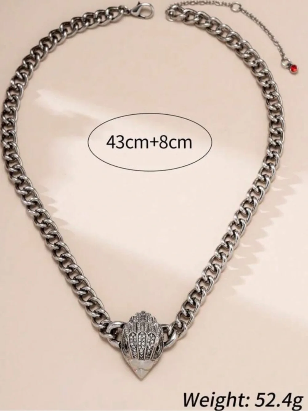 Atelier Noir Chunky Chain Necklace with Ornate Pendant